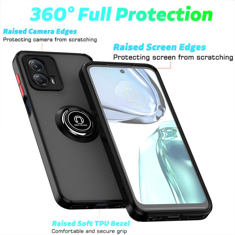 For Motorola Moto G 5G 2023 Q Shadow 1 Series TPU + PC Phone Case with Ring