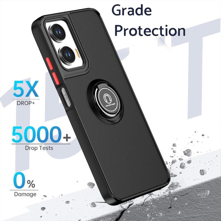 For Motorola Moto G35 Q Shadow 1 Series TPU + PC Phone Case with Ring