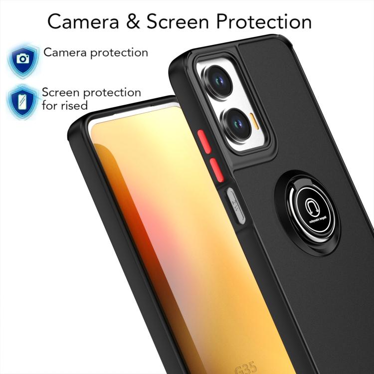 For Motorola Moto G35 Q Shadow 1 Series TPU + PC Phone Case with Ring