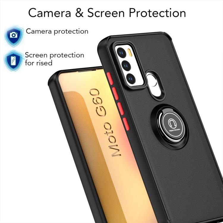 For Motorola Moto G60 / G60s Q Shadow 1 Series TPU + PC Phone Case with Ring
