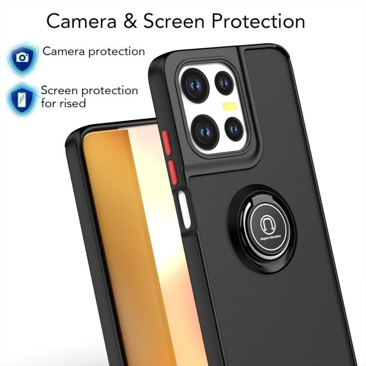 For Motorola Moto G75 5G Q Shadow 1 Series TPU + PC Phone Case with Ring