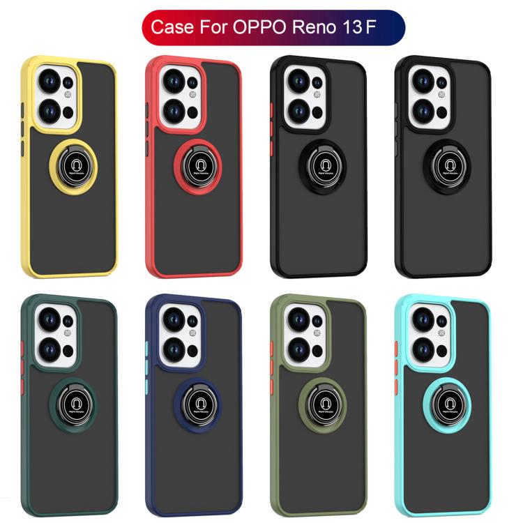 For OPPO Reno13 F Q Shadow 1 Series TPU + PC Phone Case with Ring