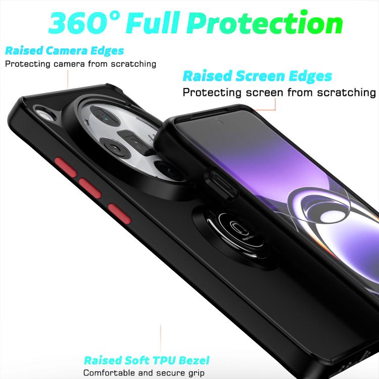 For OPPO Find X8 Pro Q Shadow 1 Series TPU + PC Phone Case with Ring