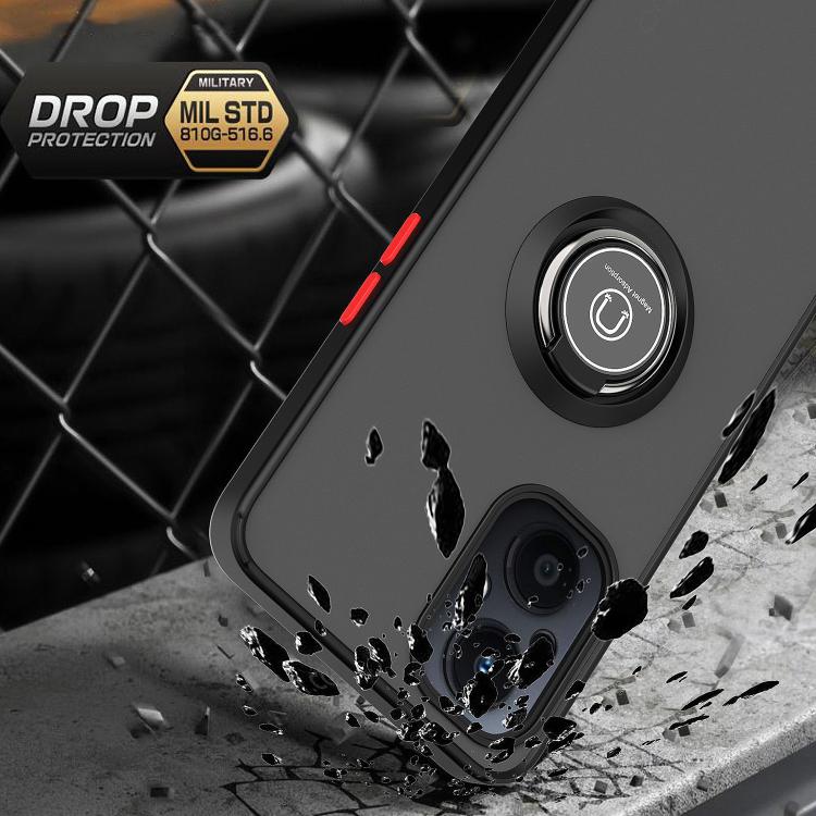 For OPPO Reno7 Z 5G Q Shadow 1 Series TPU + PC Phone Case with Ring