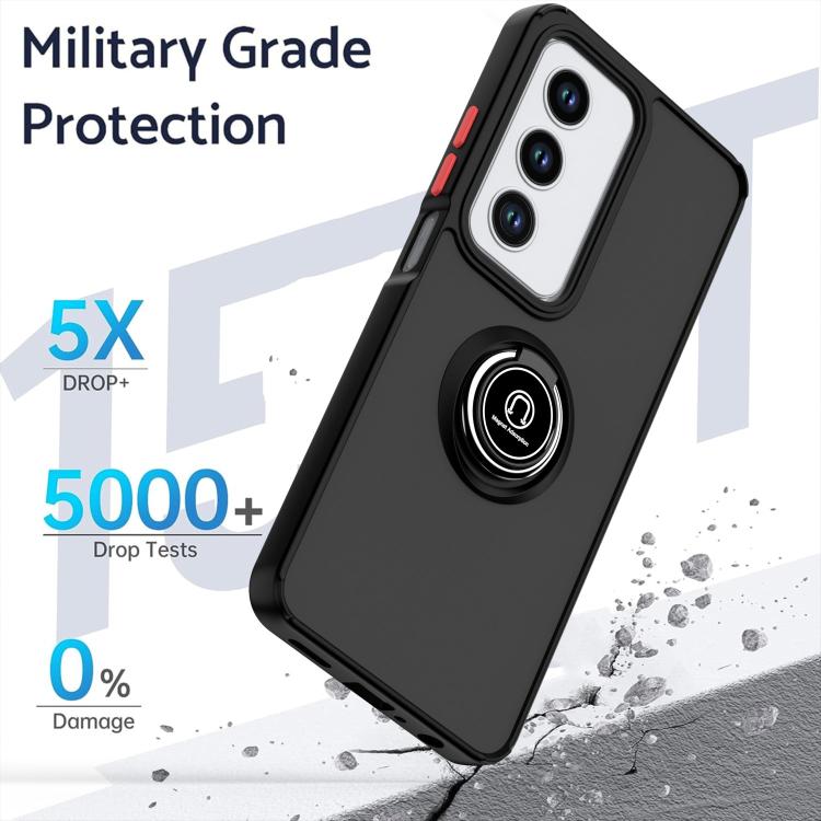 For OPPO A3 Pro 5G / A3 5G / A80 5G Q Shadow 1 Series TPU + PC Phone Case with Ring