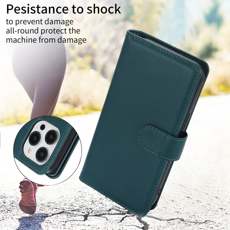 For iPhone 16 Pro Multi-Card Wallet RFID Leather Phone Case