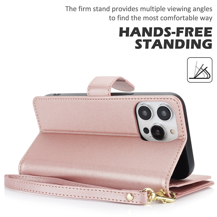 For iPhone 16 Pro Multi-Card Wallet RFID Leather Phone Case