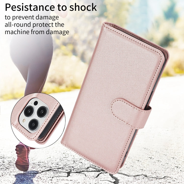 For iPhone 16 Pro Multi-Card Wallet RFID Leather Phone Case