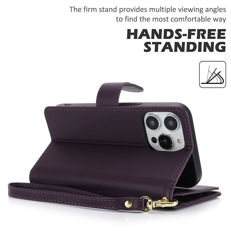 For iPhone 16 Pro Multi-Card Wallet RFID Leather Phone Case