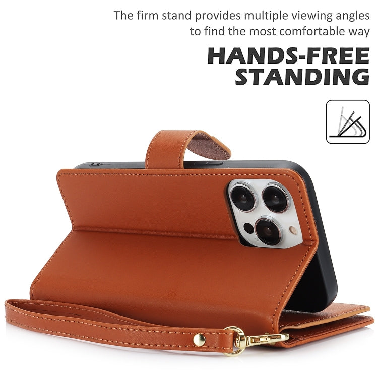For iPhone 16 Pro Multi-Card Wallet RFID Leather Phone Case