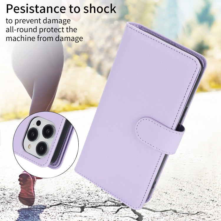 For iPhone 16 Pro Max Multi-Card Wallet RFID Leather Phone Case