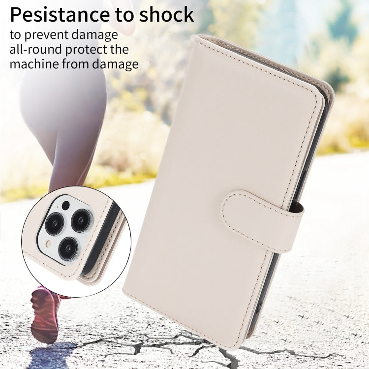 For iPhone 16 Pro Max Multi-Card Wallet RFID Leather Phone Case