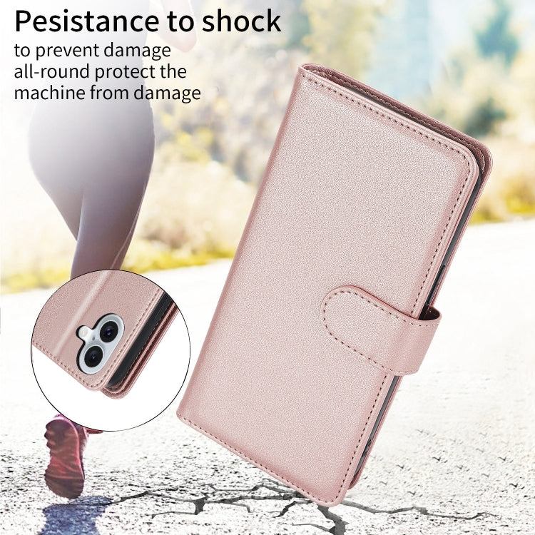 For iPhone 16 Multi-Card Wallet RFID Leather Phone Case