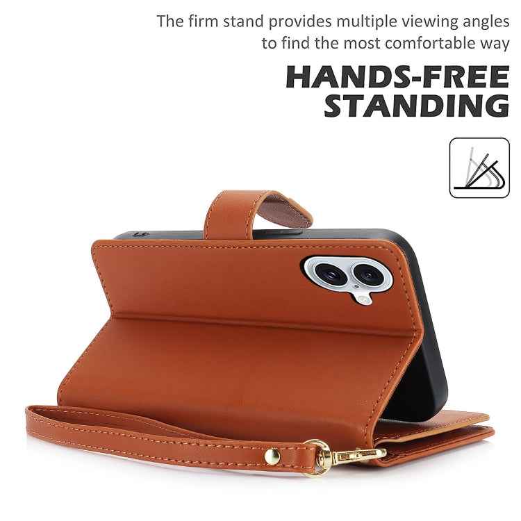 For iPhone 16 Multi-Card Wallet RFID Leather Phone Case