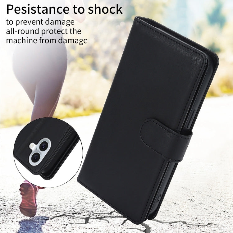 For iPhone 16 Plus Multi-Card Wallet RFID Leather Phone Case