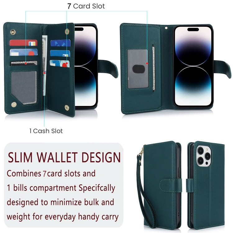 For iPhone 16 Plus Multi-Card Wallet RFID Leather Phone Case
