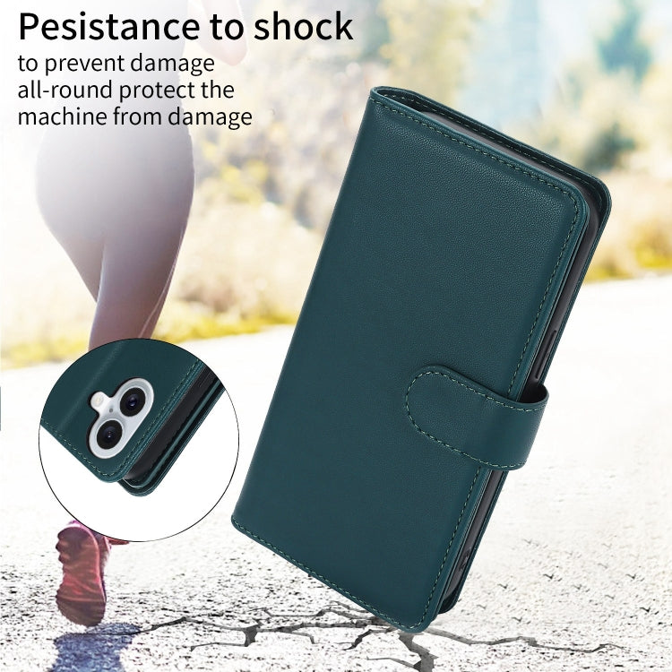 For iPhone 16 Plus Multi-Card Wallet RFID Leather Phone Case