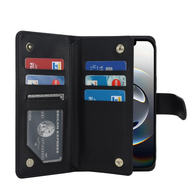 For iPhone 17e / 16e Multi-Card Wallet RFID Leather Phone Case