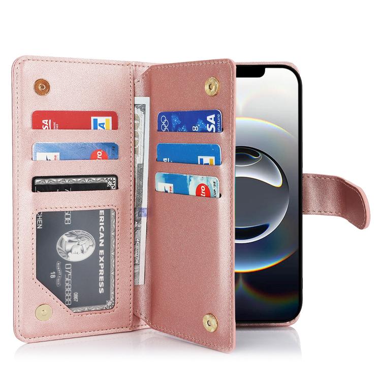 For iPhone 17e / 16e Multi-Card Wallet RFID Leather Phone Case