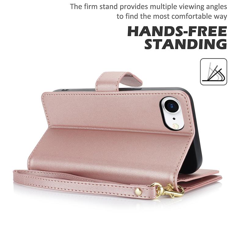 For iPhone 17e / 16e Multi-Card Wallet RFID Leather Phone Case