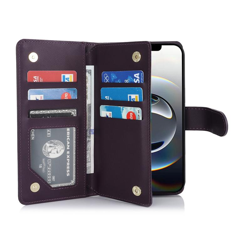 For iPhone 17e / 16e Multi-Card Wallet RFID Leather Phone Case