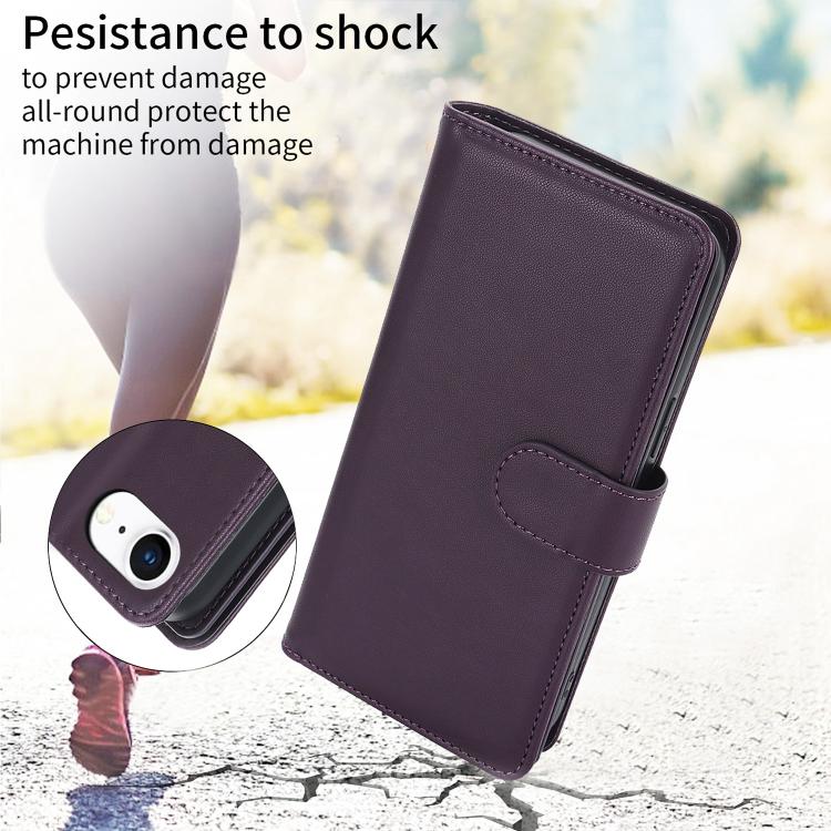 For iPhone 17e / 16e Multi-Card Wallet RFID Leather Phone Case