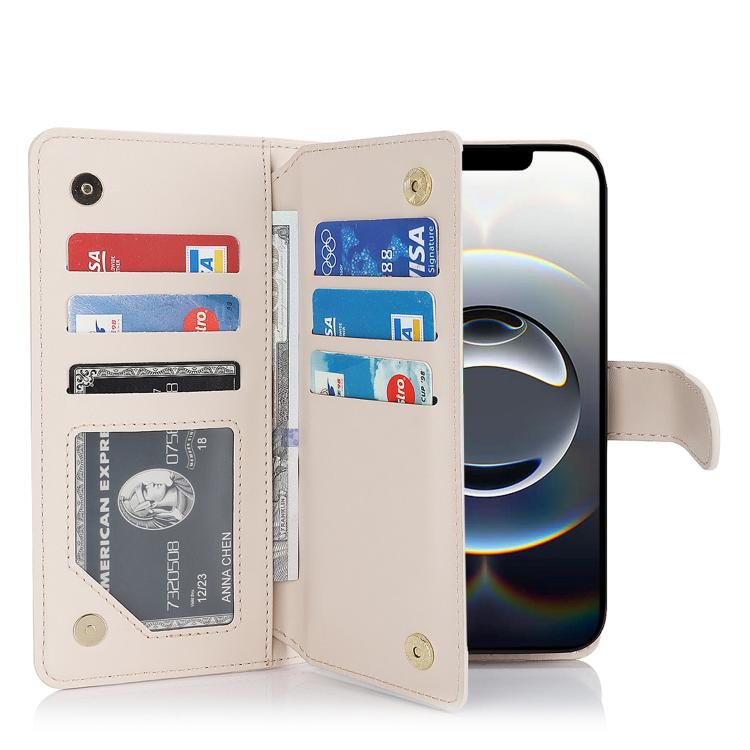For iPhone 17e / 16e Multi-Card Wallet RFID Leather Phone Case