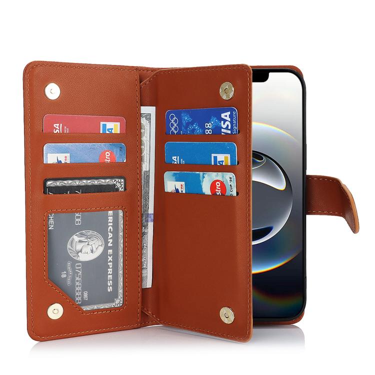 For iPhone 17e / 16e Multi-Card Wallet RFID Leather Phone Case