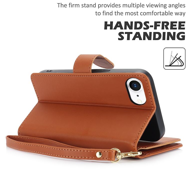 For iPhone 17e / 16e Multi-Card Wallet RFID Leather Phone Case