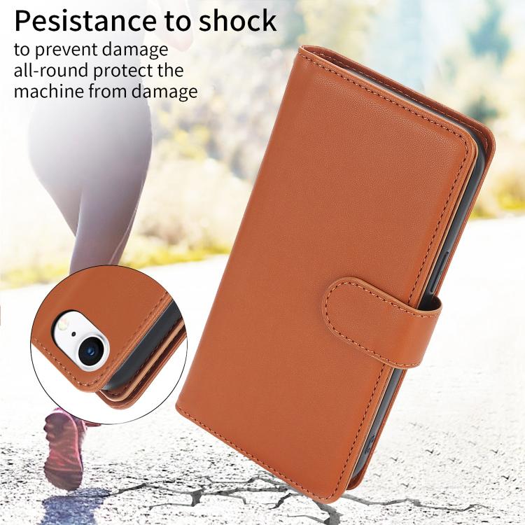 For iPhone 17e / 16e Multi-Card Wallet RFID Leather Phone Case