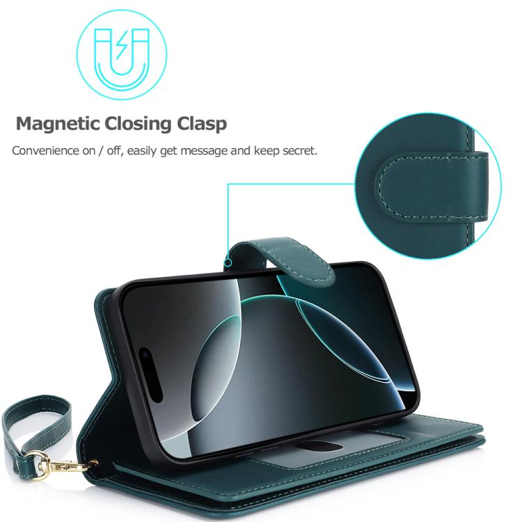 For iPhone 17 Pro Max Multi-Card Wallet RFID Leather Phone Case