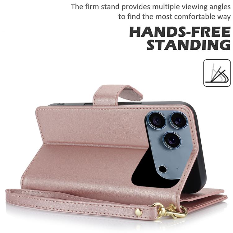 For iPhone 17 Pro Max Multi-Card Wallet RFID Leather Phone Case
