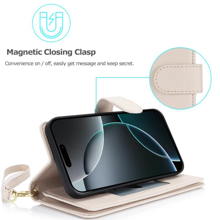 For iPhone 17 Pro Max Multi-Card Wallet RFID Leather Phone Case
