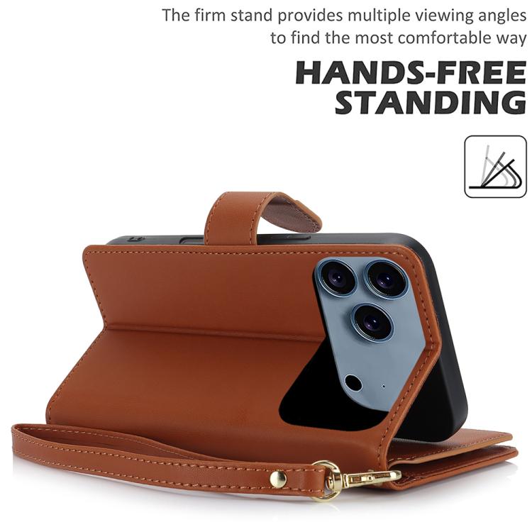 For iPhone 17 Pro Max Multi-Card Wallet RFID Leather Phone Case
