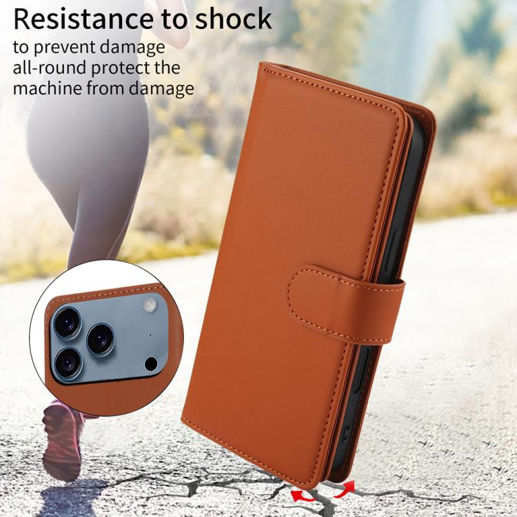For iPhone 17 Pro Max Multi-Card Wallet RFID Leather Phone Case