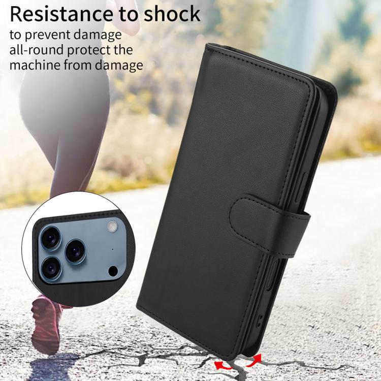 For iPhone 17 Pro Multi-Card Wallet RFID Leather Phone Case