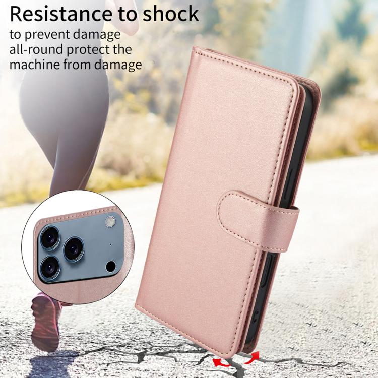 For iPhone 17 Pro Multi-Card Wallet RFID Leather Phone Case