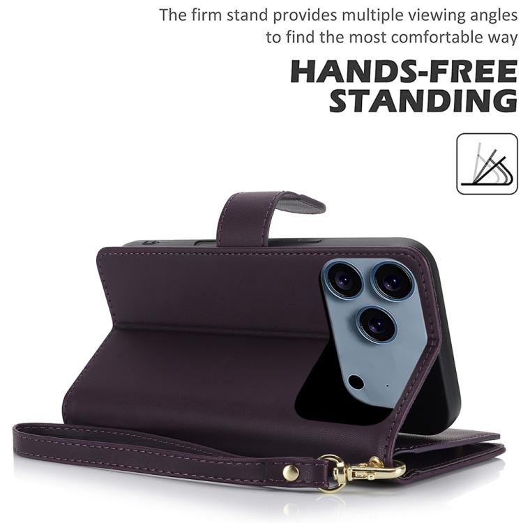 For iPhone 17 Pro Multi-Card Wallet RFID Leather Phone Case