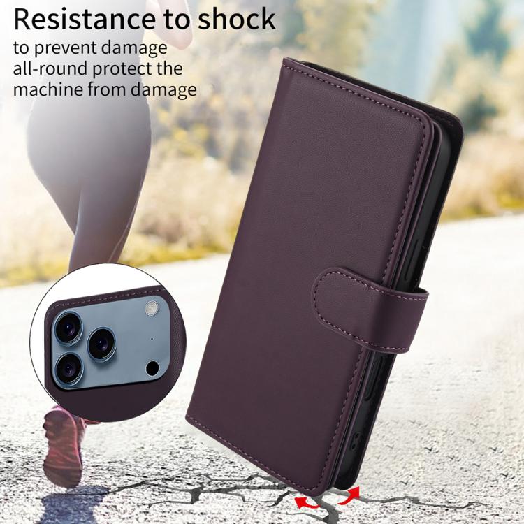 For iPhone 17 Pro Multi-Card Wallet RFID Leather Phone Case