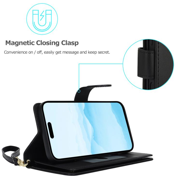 For iPhone 17 Multi-Card Wallet RFID Leather Phone Case