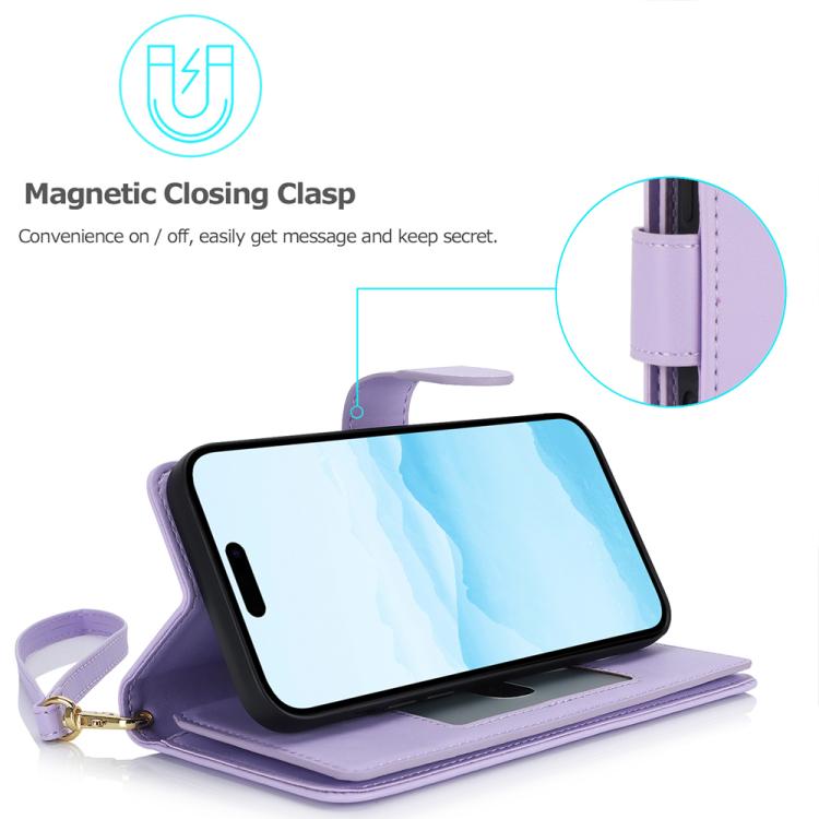 For iPhone 17 Multi-Card Wallet RFID Leather Phone Case