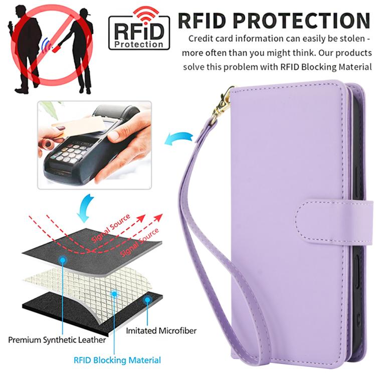 For iPhone 17 Multi-Card Wallet RFID Leather Phone Case