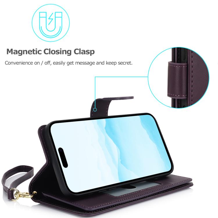 For iPhone 17 Multi-Card Wallet RFID Leather Phone Case