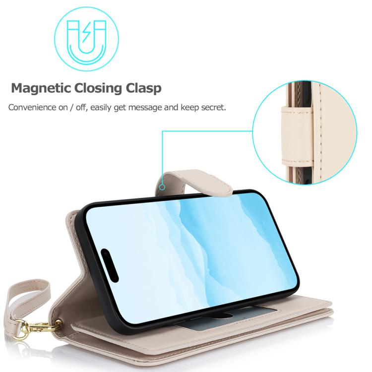 For iPhone 17 Multi-Card Wallet RFID Leather Phone Case