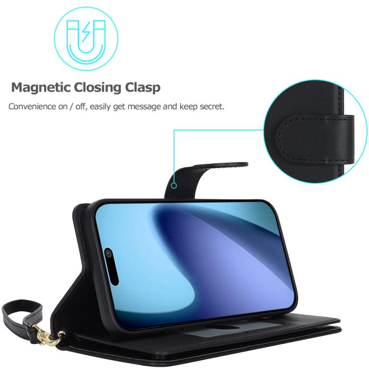 For iPhone Air Multi-Card Wallet RFID Leather Phone Case