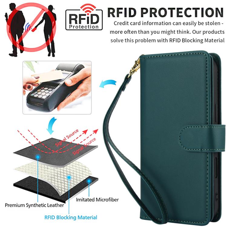For iPhone Air Multi-Card Wallet RFID Leather Phone Case