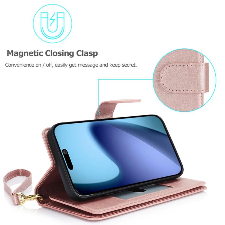 For iPhone Air Multi-Card Wallet RFID Leather Phone Case