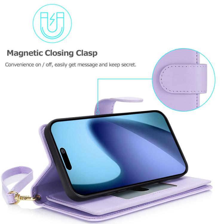For iPhone Air Multi-Card Wallet RFID Leather Phone Case