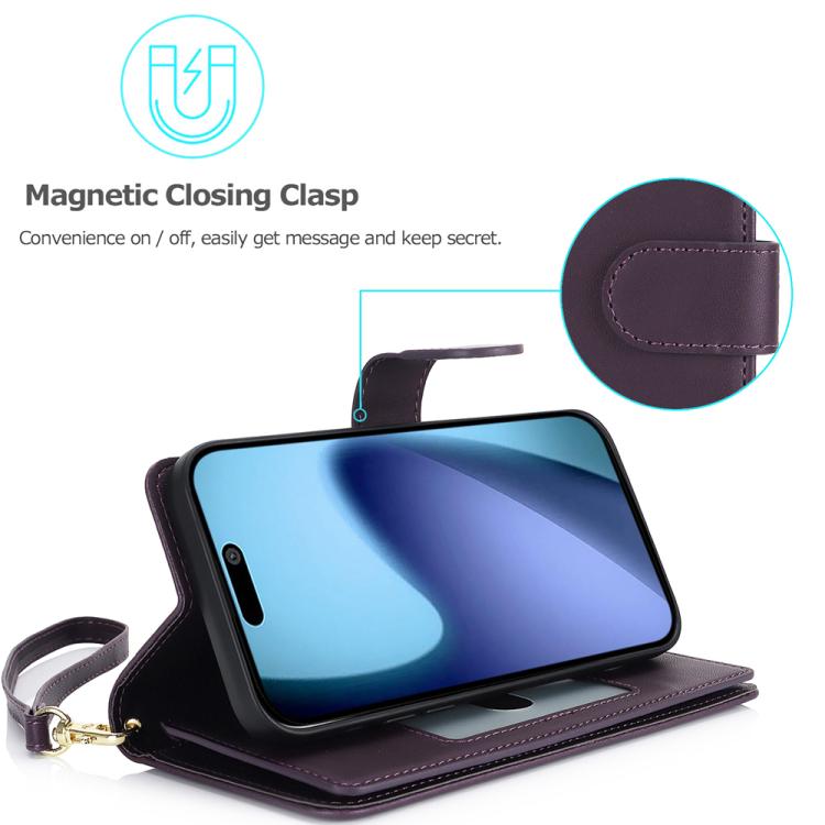 For iPhone Air Multi-Card Wallet RFID Leather Phone Case