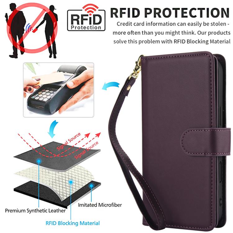 For iPhone Air Multi-Card Wallet RFID Leather Phone Case